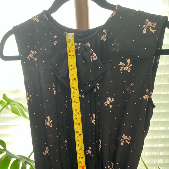 Vintage inspired Abbey  Road dress- black, bows, size small - Picture 8 of 8